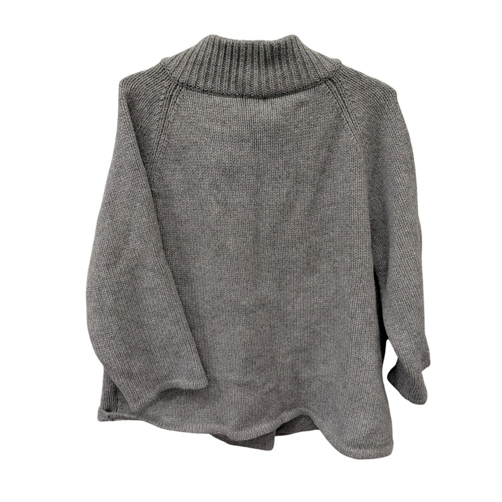 Talbots Wool Cashmere Double Breasted Funnel Neck Cardigan Sweater Gray- XL - Picture 3 of 6